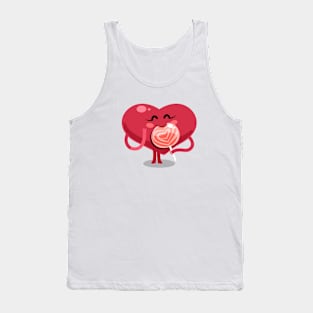 Valentines heart Tank Top